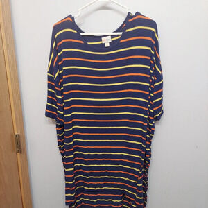 Lularoe 3x striped irma oversized tee shirt